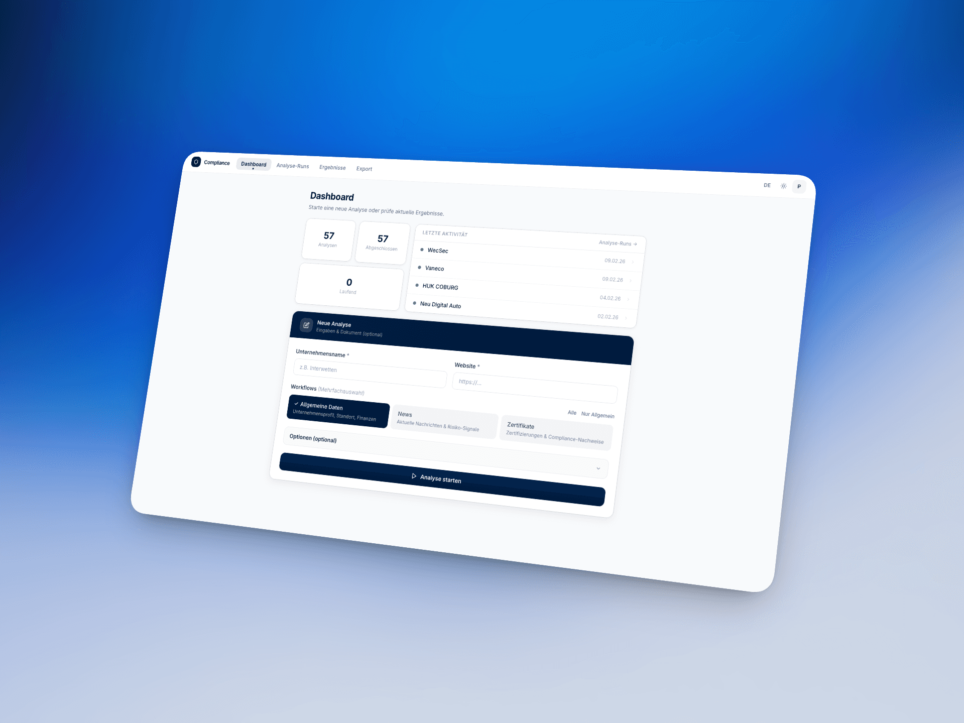 Compliance-Tool project preview