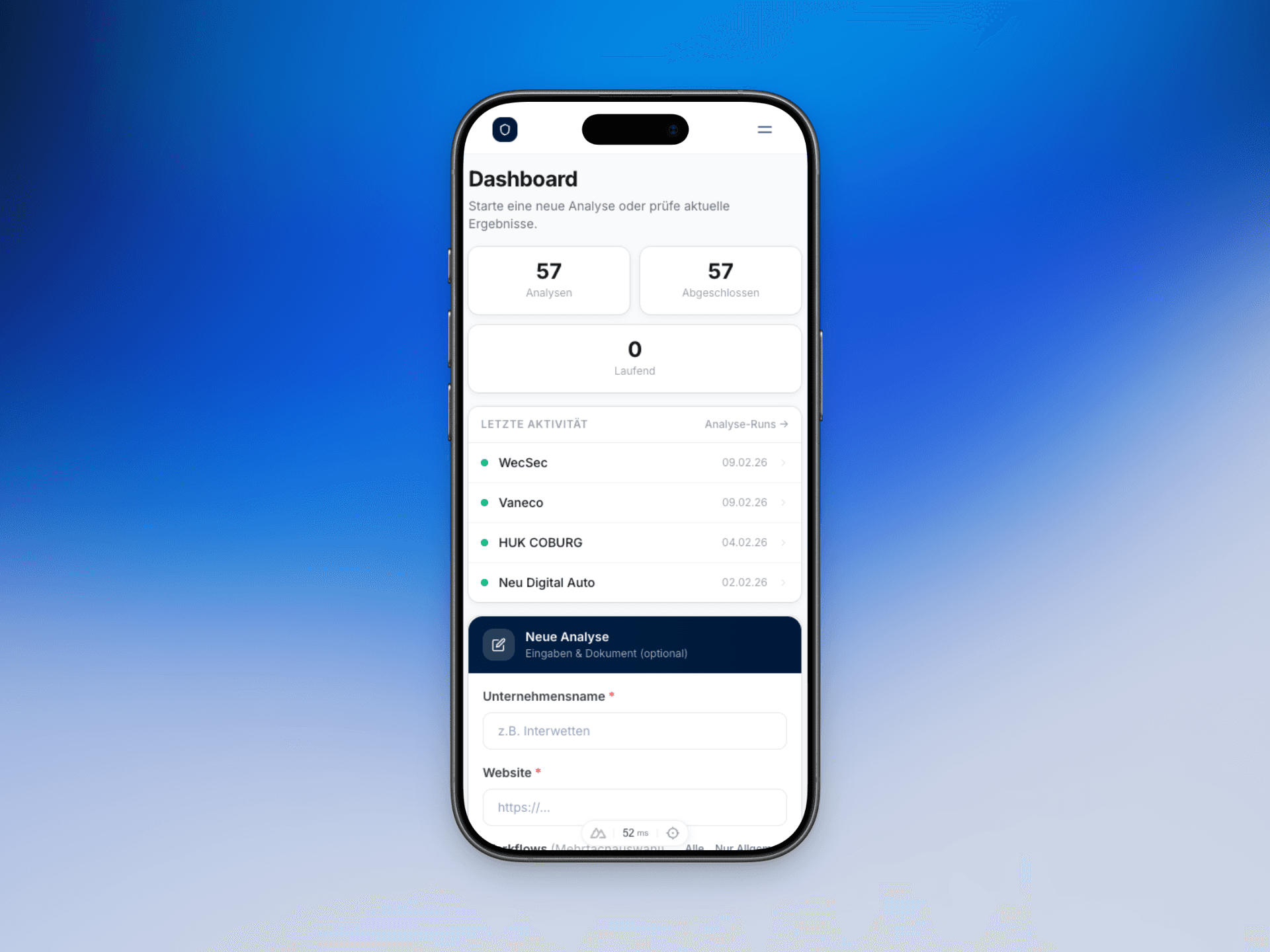 Compliance-Tool: project view 2